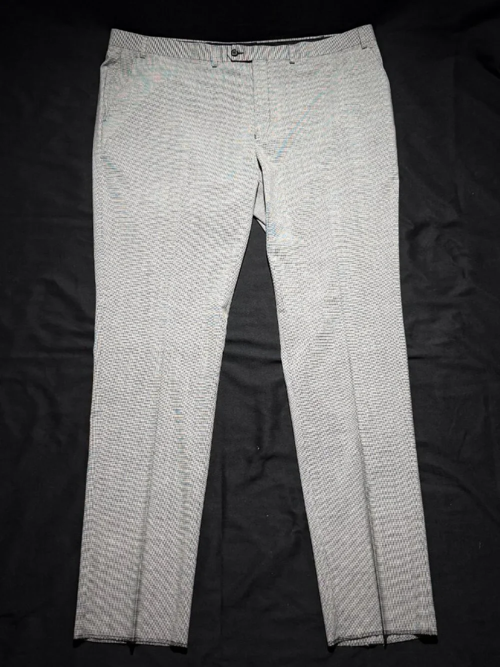 NWT Ralph by Ralph Lauren 2pc Suit 50R 45W BlK/White Houndstooth Wool Unaltered